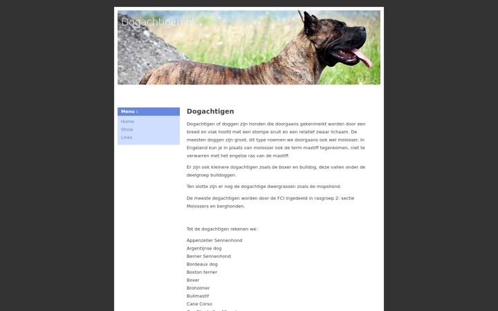 Screenshot of dogachtigen.nl
