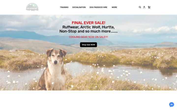 Screenshot di dogadventureshop.co.uk