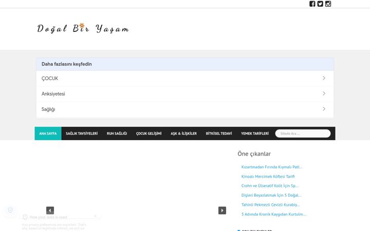Screenshot of dogalbiryasam.com