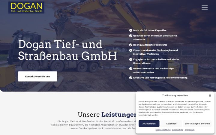 Screenshot von dogan-tiefbau.de