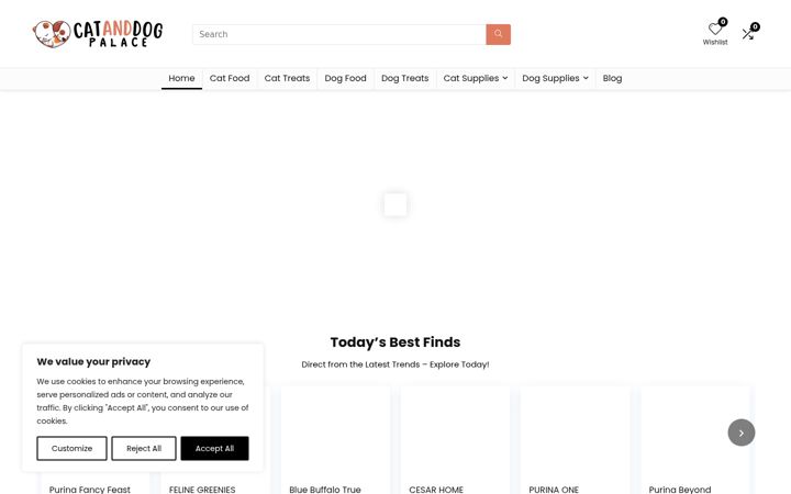 Screenshot of dogandcatpalace.com
