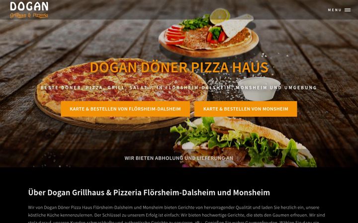 Screenshot of dogandonerpizza.com