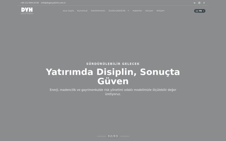 Екранна снимка на doganyatirim.com.tr