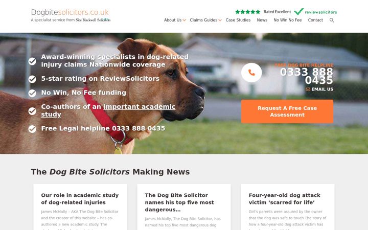 Screenshot di dogbitesolicitors.co.uk