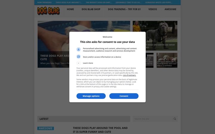 Screenshot of dogblab.com