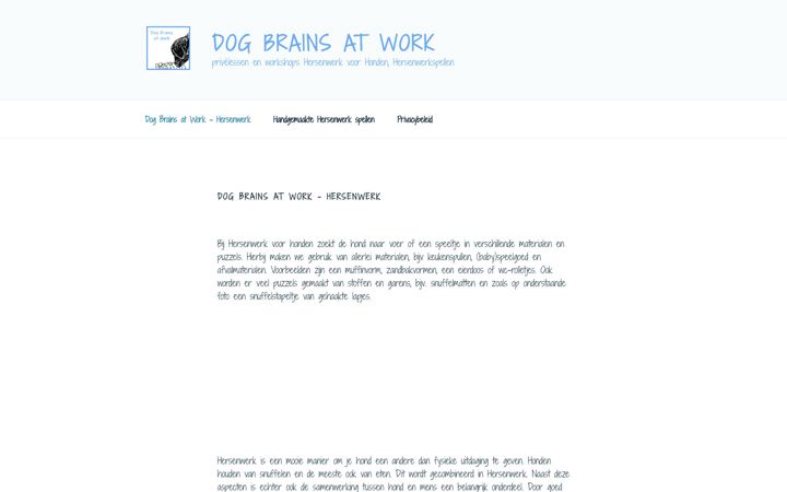 Screenshot of dogbrainsatwork.nl