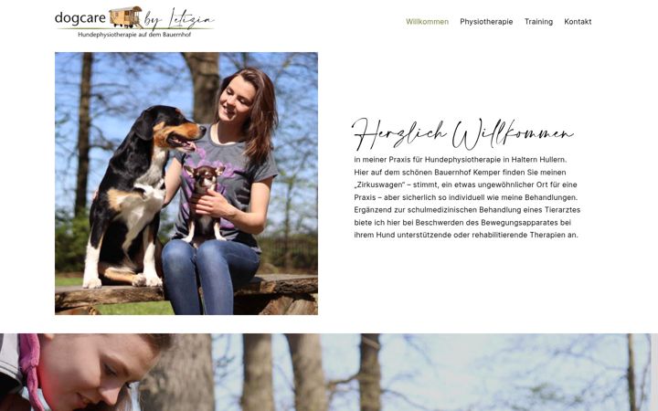 Screenshot von dogcare-haltern.de