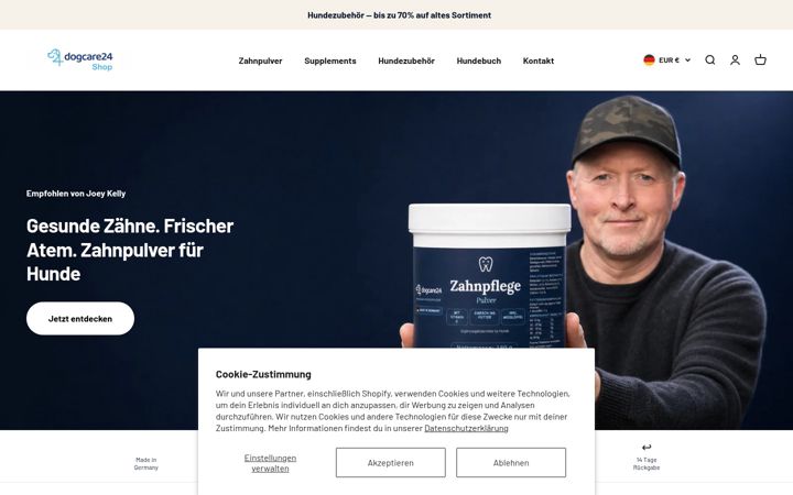 Screenshot von dogcare24-shop.de
