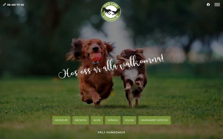 Screenshot of dogcarestockholm.se