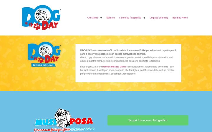 Captură de ecran a dogday.it