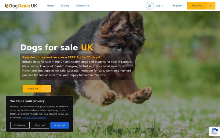 Screenshot di dogdealsuk.co.uk