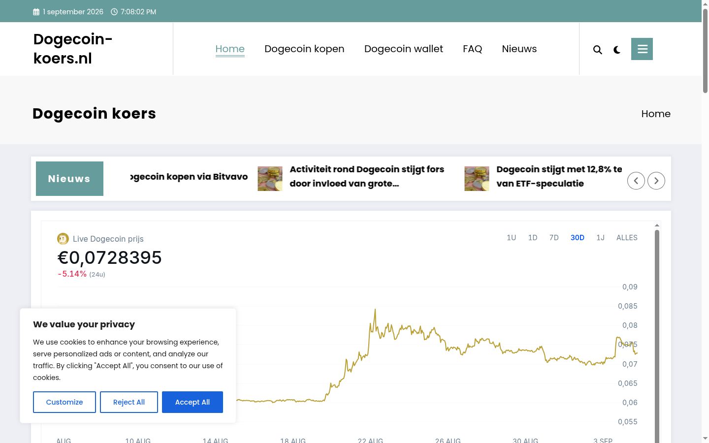 Screenshot of the consent banner shown before any interaction