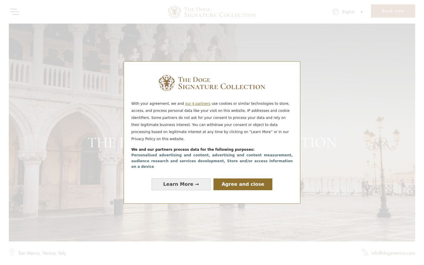 Screenshot of the consent banner shown before any interaction