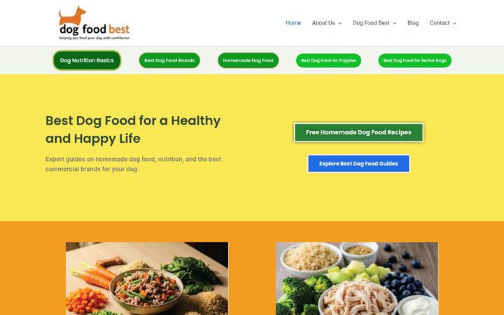 Screenshot of dogfoodbest.blog