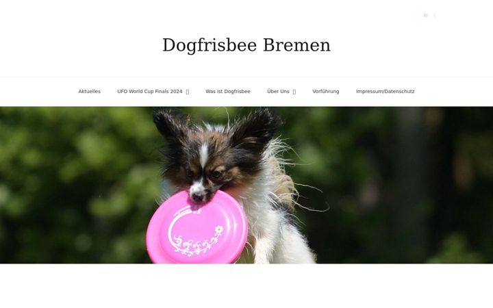 Snímek obrazovky dogfrisbee-bremen.de