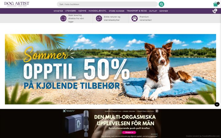 Screenshot of doggie.no