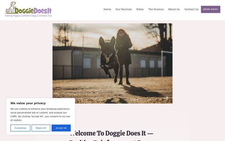 Screenshot stránky doggiedoesit.ca