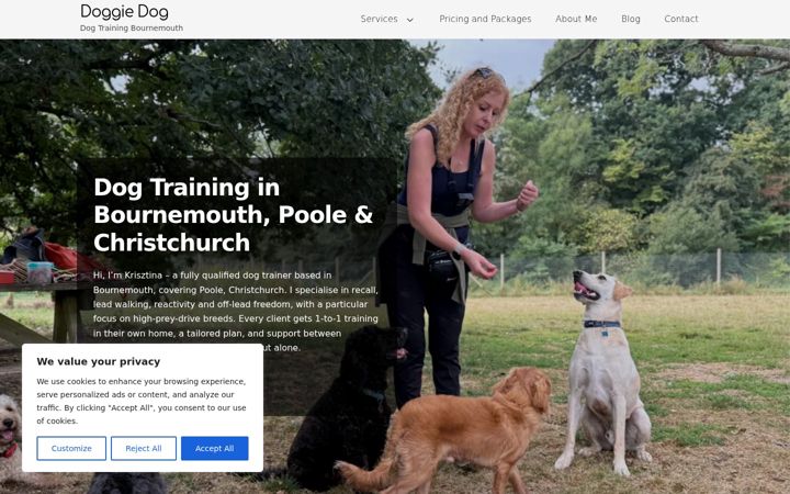 Capture d'écran de doggiedog.co.uk