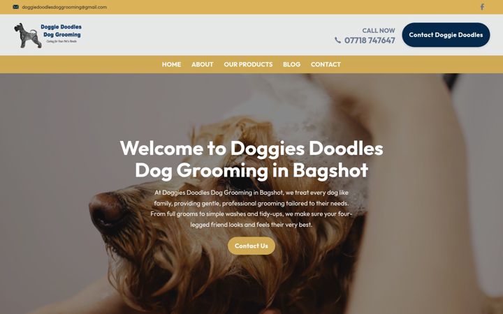 Capture d'écran de doggiedoodlesdoggrooming.co.uk