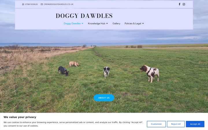 Snímek obrazovky doggydawdles.co.uk