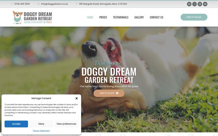 Screenshot of doggydream.co.uk