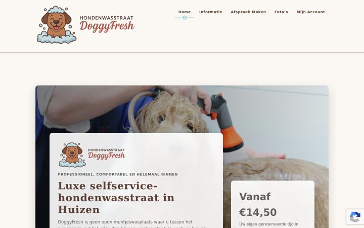 Screenshot van doggyfresh.nl