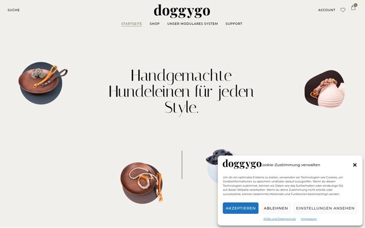Snímek obrazovky doggygo.de