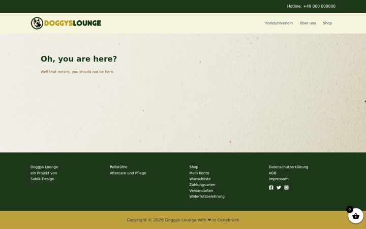 Snímek obrazovky doggys-lounge.de