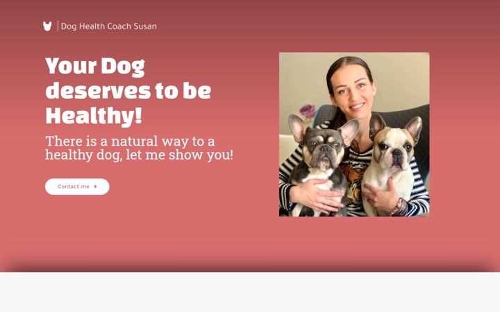 Screenshot of doghealthcoachsusan.com
