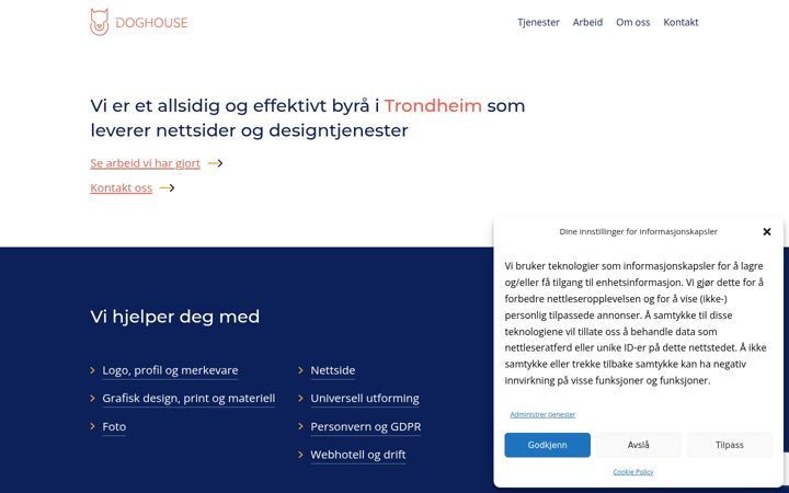 Skærmbillede af doghouse.no