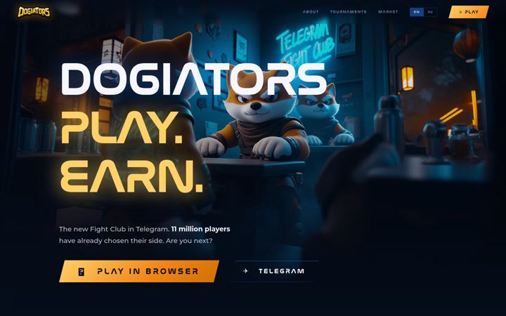 Screenshot of dogiators.com