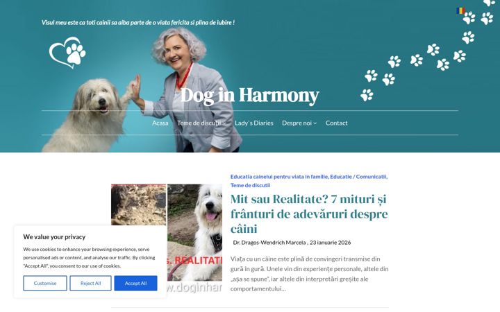 Screenshot of doginharmony.ro