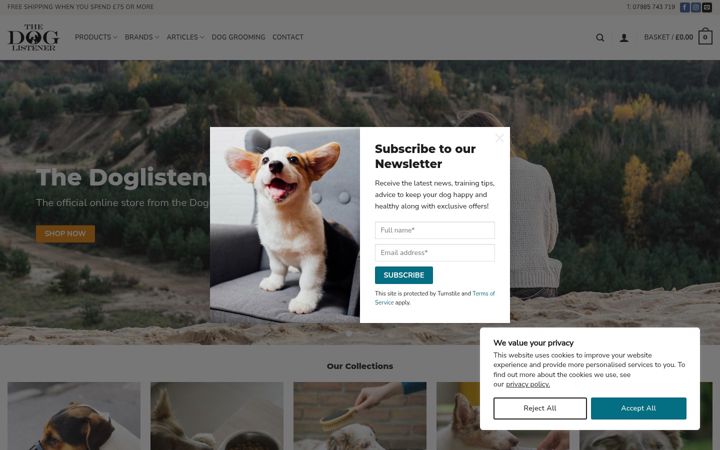 Screenshot of doglistener.co.uk