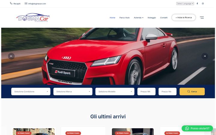 Screenshot of dogmacar.com