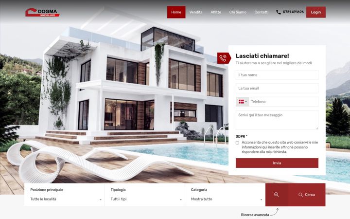 Captura de pantalla de dogmaimmobiliare.it