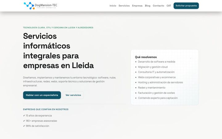 Screenshot of dogmansion-tec.com