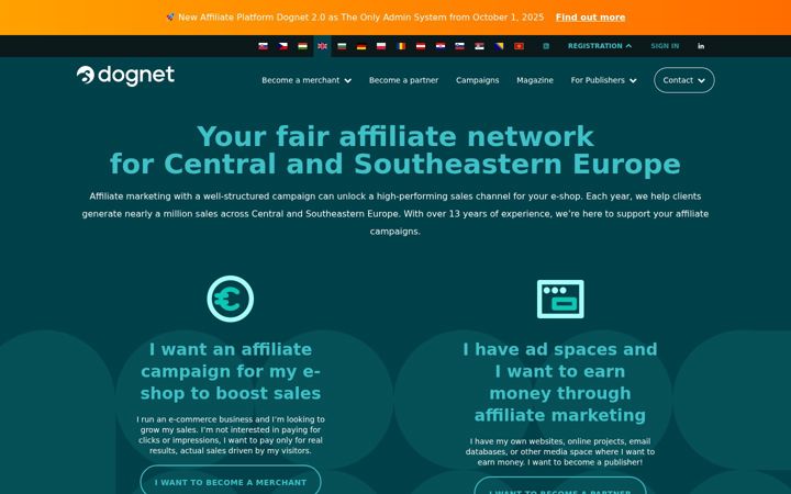 Kuvakaappaus sivustosta dognet.com