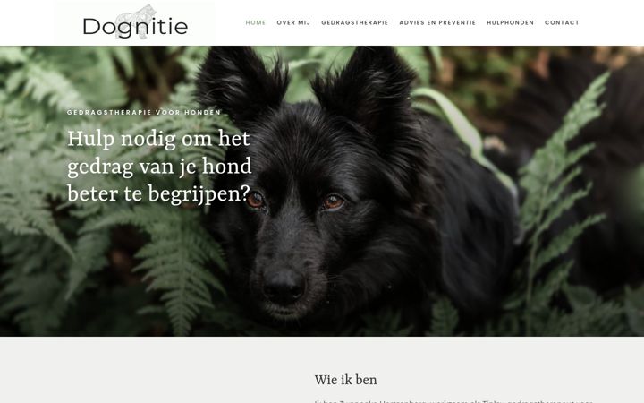 Screenshot van dognitie.nl