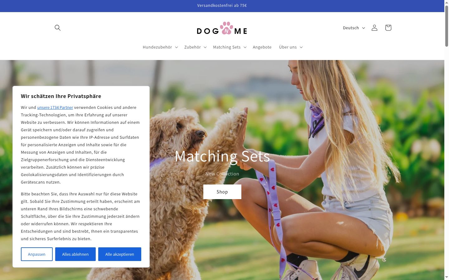Snímek obrazovky baneru souhlasu zobrazeného před jakoukoli interakcí