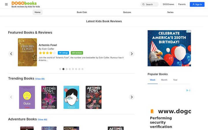Screenshot of dogobooks.com
