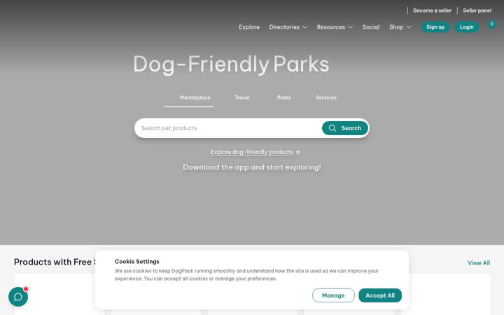 Screenshot of dogpackapp.com