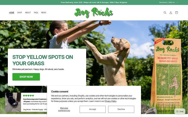 Snímek obrazovky dogrocks.co.uk