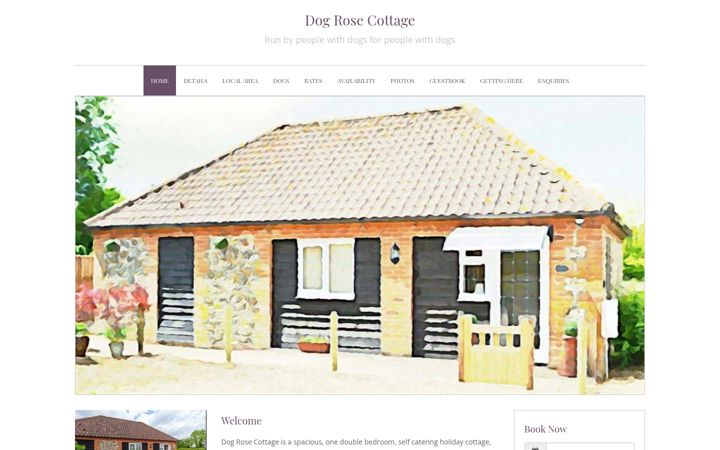 Screenshot of dogrosecottage.co.uk