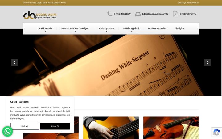 Екранна снимка на dogruadim.com.tr
