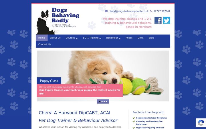 Screenshot of dogs-behaving-badly.co.uk