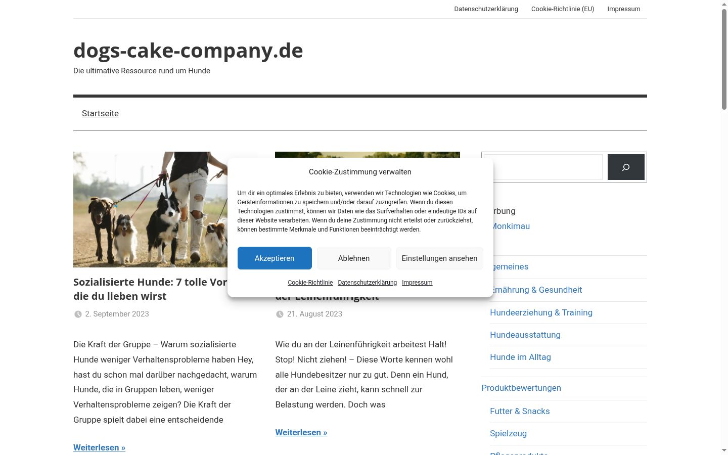 Screenshot tal-banner tal-kunsens muri qabel kwalunkwe interazzjoni