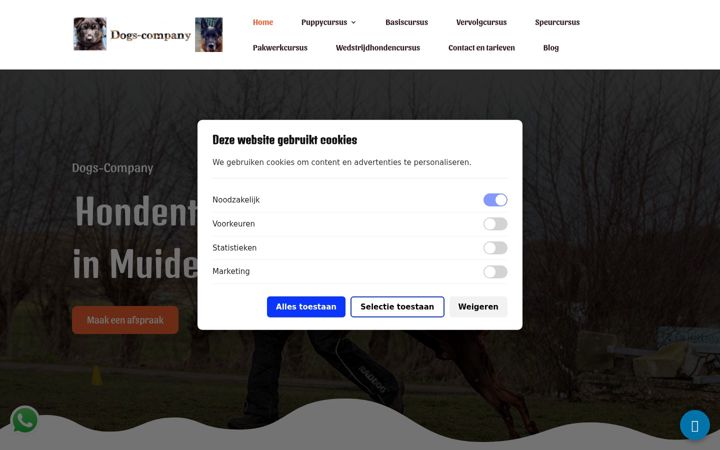 Screenshot of dogs-company.nl