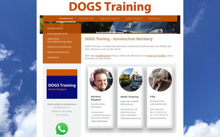Screenshot of dogs-training.eu