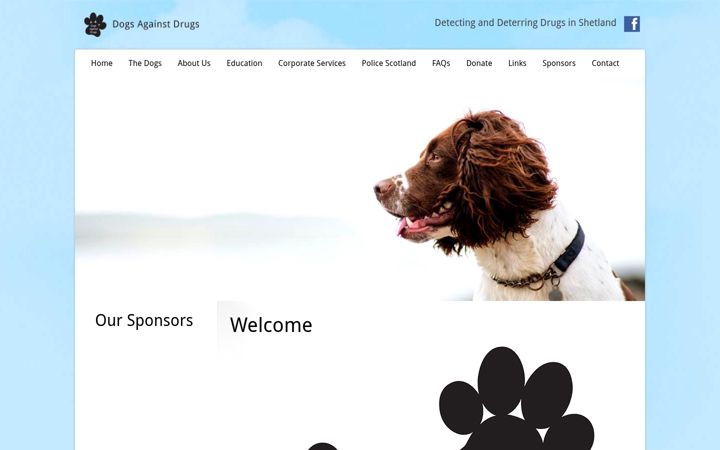 Snímek obrazovky dogsagainstdrugs.co.uk