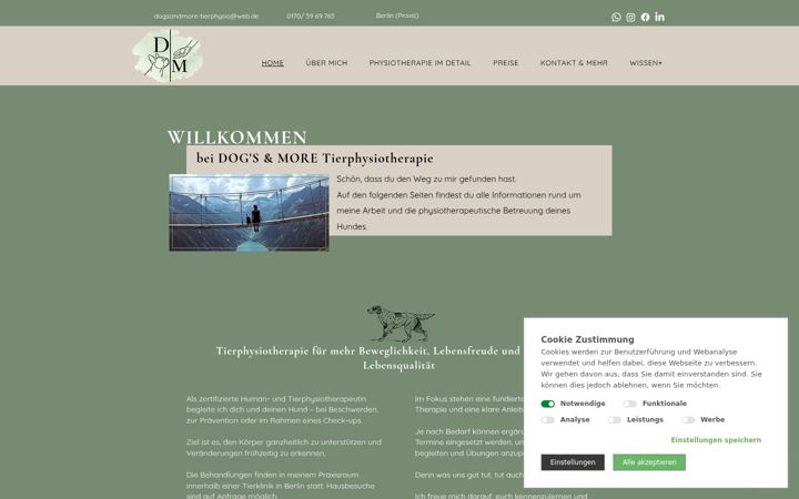 Screenshot of dogsandmore-tierphysio.de